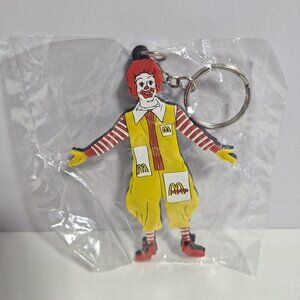 1995 Ronald McDonald Keychain Vintage McDonalds 4" Flexible